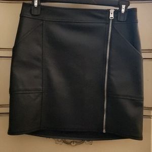 Express Zip Faux Leather Skirt Size 2